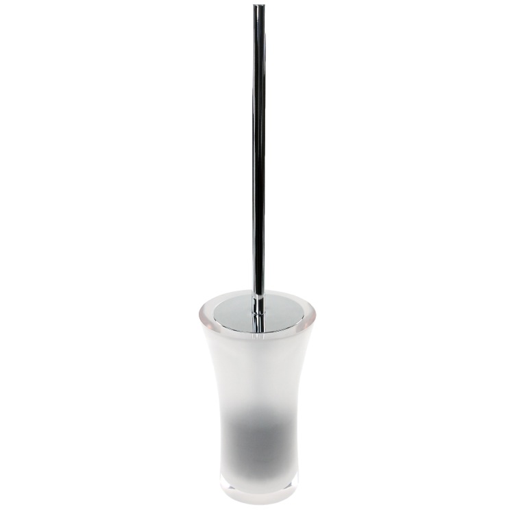Toilet Brush, Gedy AU33-00, Free Standing Toilet Brush Holder Made From Thermoplastic Resins in Transparent Finish